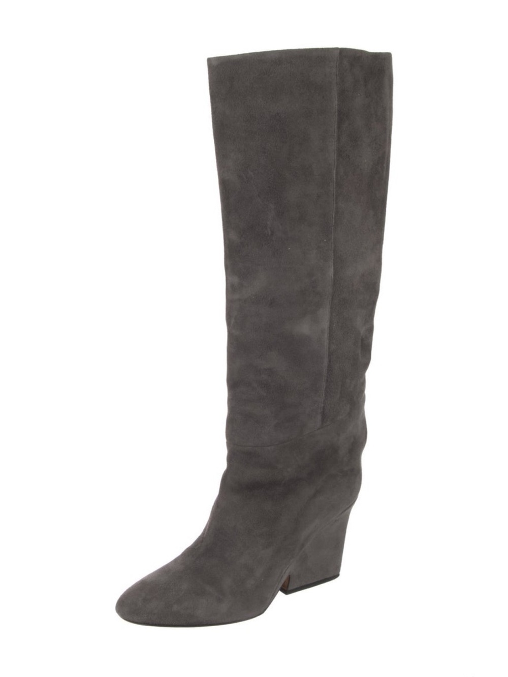Jimmy Choo Gray Suede Wedge Boots